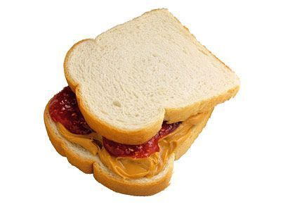 Sandwich cu unt de arahide și jeleu