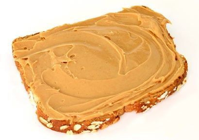 Manteiga de amendoim com pão integral