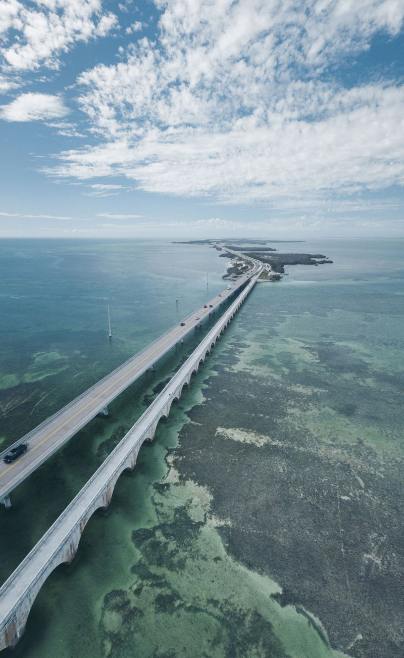 ideias de viagens panorâmicas - Seven Mile Bridge em Florida Keys